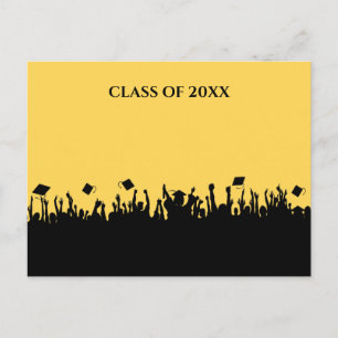 Postal De Invitación Graduación de color personalizado clase de eleganc