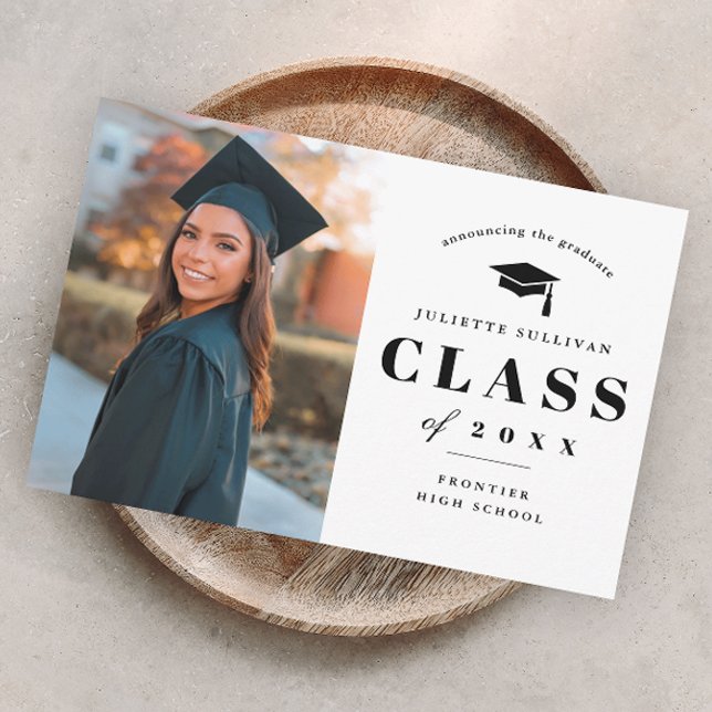Postal De Invitación Graduación de foto de tipo mínimo (Subido por el creador)