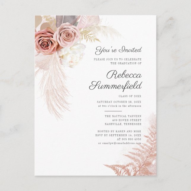 Postal De Invitación Graduación de Pampas 2025 (Anverso)