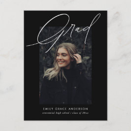 Postal De Invitación Graduación elegante de caligrafía de moda