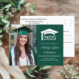 Postal De Invitación Graduación fotográfica de la Universidad Green Col