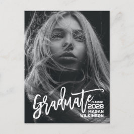 Postal De Invitación Graduación Minimalista de imágenes completas de es