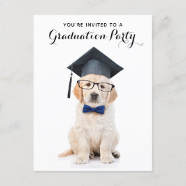 Postal De Invitación Graduación personalizada de graduado de perros con