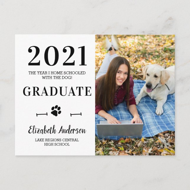Postal De Invitación Graduada Graduada 2021 (Anverso)