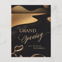 Postal De Invitación Gran apertura del Purpurina de cinta de cobre mode
