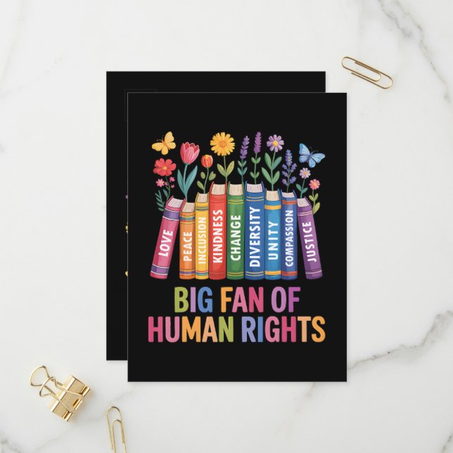 Postal De Invitación Gran Fan De Los Derechos Humanos  (Anverso/Reverso In Situ)