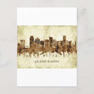 Postal De Invitación Grand Rapids Michigan Cityscape
