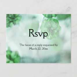 Postal De Invitación Green RSVP con opciones de Entree