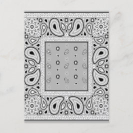 Postal De Invitación Gris gris Bandana Paisley Country Hip Hop Cowboy