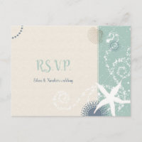Gris Jade Beach Wedding Meal Choice RSVP