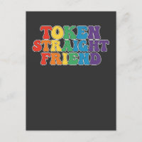 Groovy LGBT Pride Token Straight Friend