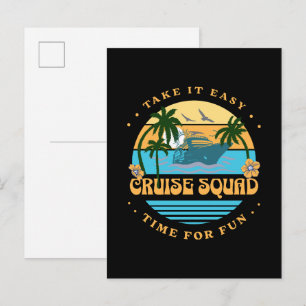 Postal De Invitación Gruero de crucero retro