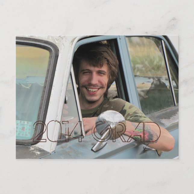 Postal De Invitación Grunge Brown, partido de graduación de fotografía  (Anverso)