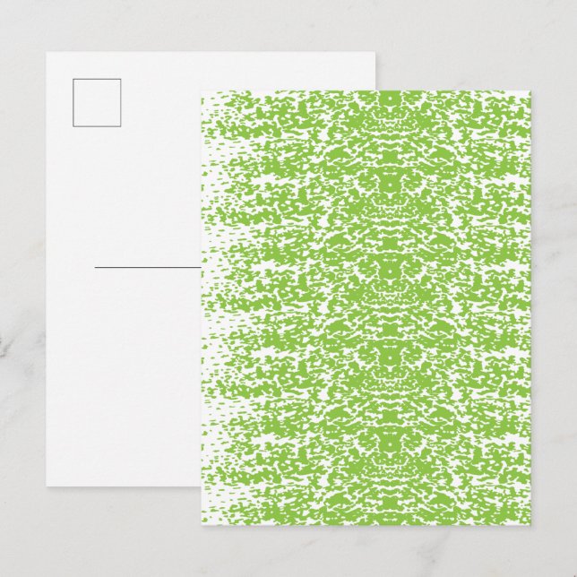 Postal De Invitación Grunge Lime Textura Verde (Anverso / Reverso)