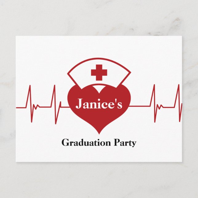 Postal De Invitación grupo de graduación de enfermería (Anverso)