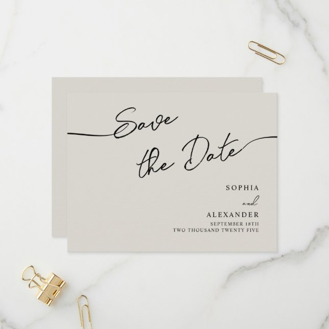 Postal De Invitación Guardar La Fecha. (Anverso/Reverso In Situ)