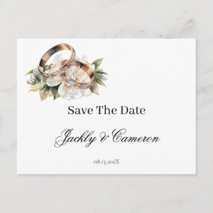 Postal De Invitación Guardar la fecha con el anillo