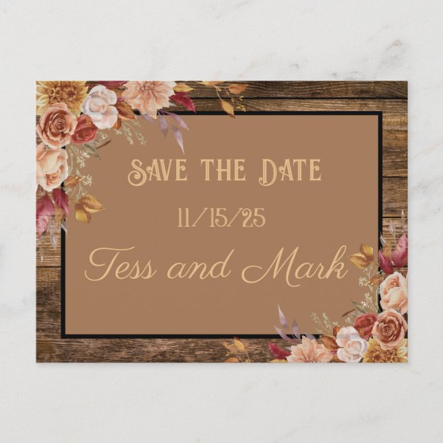 Postal De Invitación Guardar la fecha personalizada (Anverso)