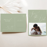 Guión caprichoso | Sage Green Photo Save The Date