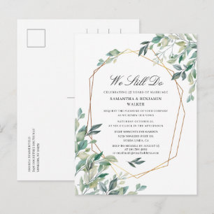 Postal De Invitación Guión de renovación de votos de boda Eucalyptus An