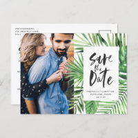 Guión tropical moderno estilo boda elegante foto