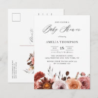 Guirnalda de flores de acuarela boho para baby sho