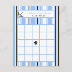 Postal De Invitación Guitarra azul del eje de balancín punky del bingo