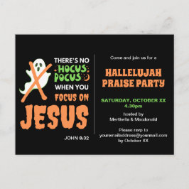 Postal De Invitación Halloween cristiano en NO HOCUS