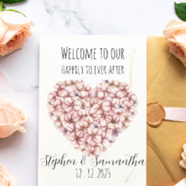 Postal De Invitación Happily Ever After Party 3D flowers wedding