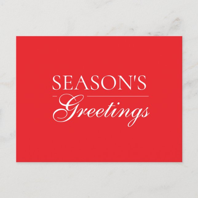 Postal De Invitación Happy New Year Merry Christmas Holiday Season (Anverso)