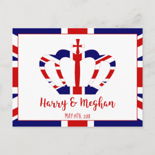Postal De Invitación Harry y Meghan Crown   Celebración del Real Boda