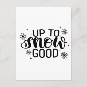 Postal De Invitación Hasta nevar bien divertido Navidad invierno copo d