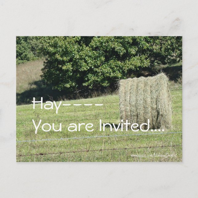 Postal De Invitación Hay-Estás invitado... personalizar (Anverso)