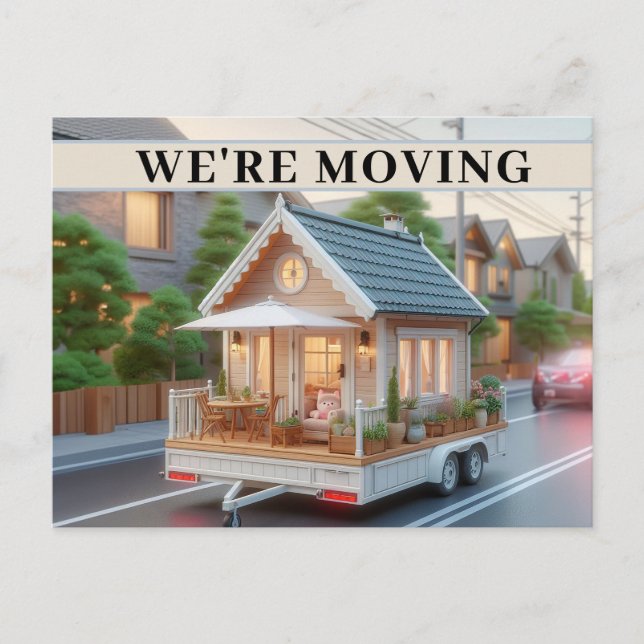 Postal De Invitación HEMOS TRASLADADO A CASA Abierto HIPOTECARIA (Anverso)