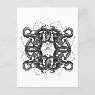 Postal De Invitación Hermetica Moderna - Medusa intertwiteada