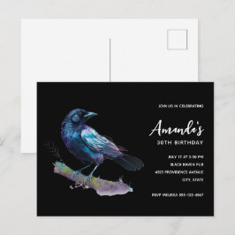 Postal De Invitación Hermosa avenida en una rama de árbol cumpleaños