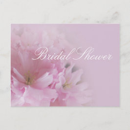 Postal De Invitación Hermosa ducha de novia con flores de cerezo rosa s