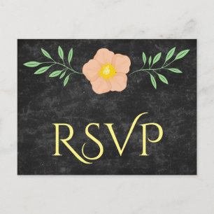Postal De Invitación Hermosa rsvp con sabor amarillo y verde