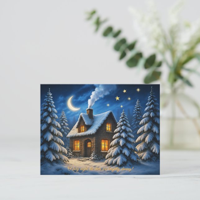 Postal De Invitación Hermoso saludo de Navidad (Anverso de pie)