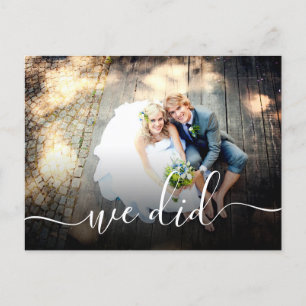 Postal De Invitación Hicimos La Recepción De Bodas Casuales