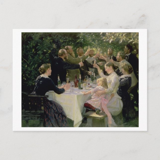 Postal De Invitación ¡Hip Hip Hurra! Fiesta de artistas en Skagen, 1888 (Anverso)