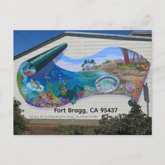 Postal De Invitación Historia de Fort Bragg, CA en un mural!