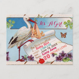 Postal De Invitación HISTORIA, ESTADOS DE NACIMIENTO DE BABY SHOWER Chi