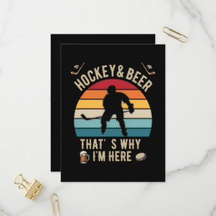 Postal De Invitación Hockey Angustioso y Hockey de Castigo de Cerveza P