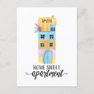 Postal De Invitación Hogar Sweet Apartment Moving Postcard