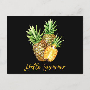 Postal De Invitación Hola verano Piña de piña Fruta tropical