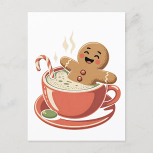 Postal De Invitación Hombre de Jengibre tomando un baño de Matcha en Na