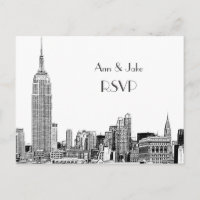 Horizonte de NYC 01 Grabado Blanco RSVP 1