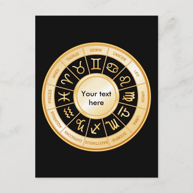 Postal De Invitación Horoscope Mandala (Anverso)