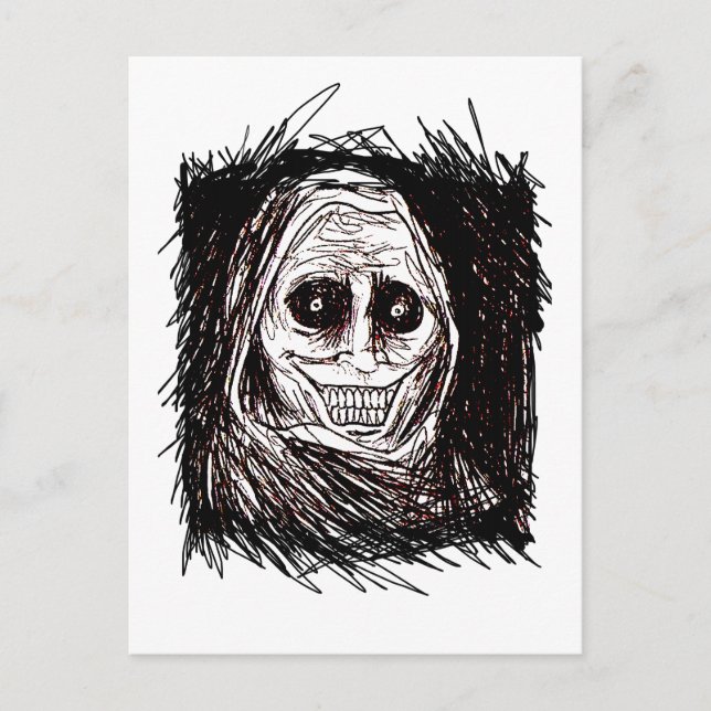 Postal De Invitación Horrible huésped de la casa, nunca solo, sin ser i (Anverso)